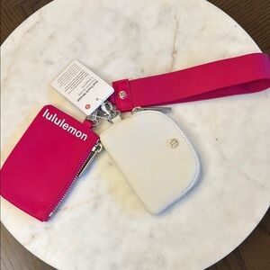 Lululemon Pink and White Wristlet Set